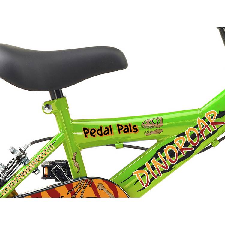 Pedal Pals kids mountain bike 12-inch green, imported from the UK