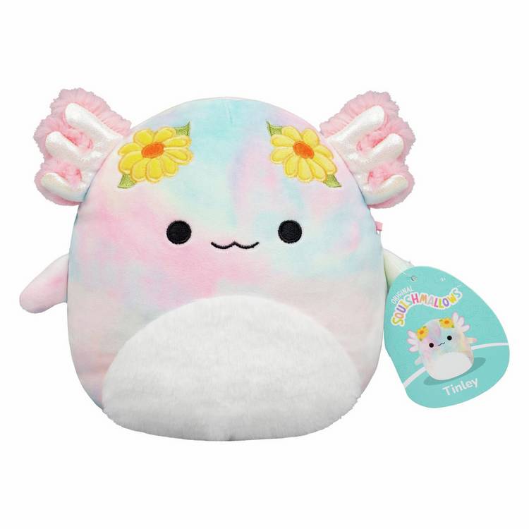 Squishmallows soft toy Tinley the tie-dye axolotl 7.5 inch, UK version