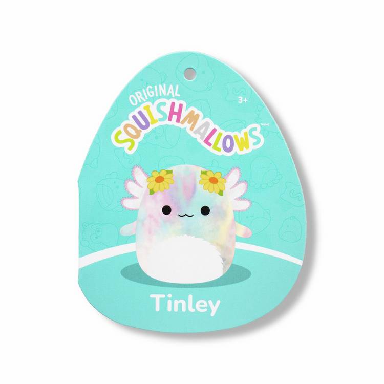 Squishmallows soft toy Tinley the tie-dye axolotl 7.5 inch, UK version