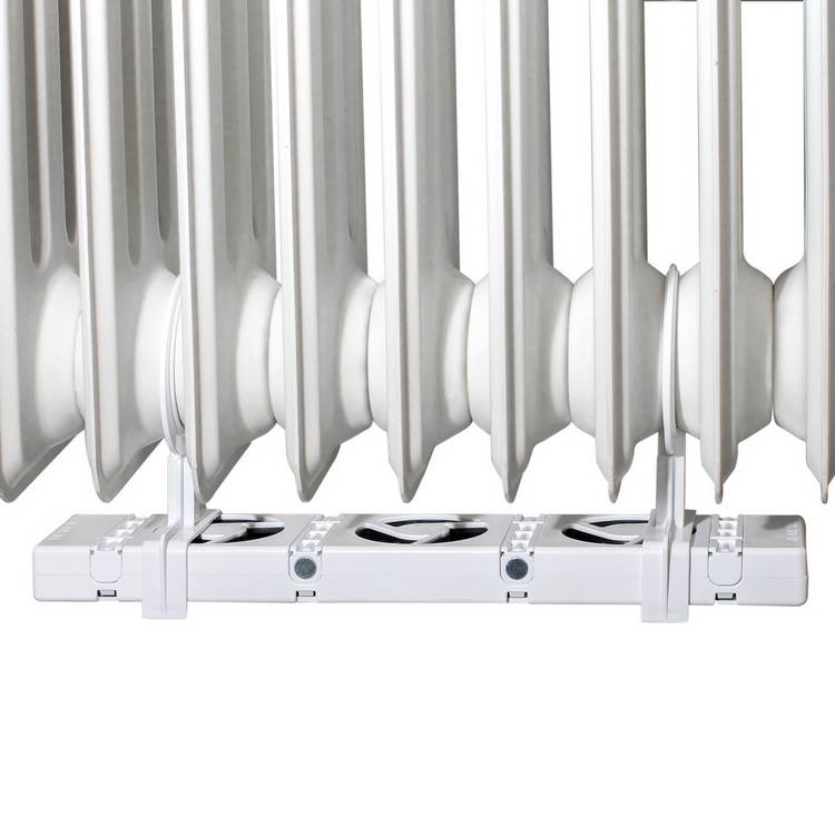 SpeedComfort cast iron radiator fan Mono Set White - British product