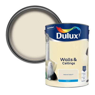 Argos Dulux Walls & Ceilings Matt Paint Natural Calico - 5L- Buy online at McGrocer