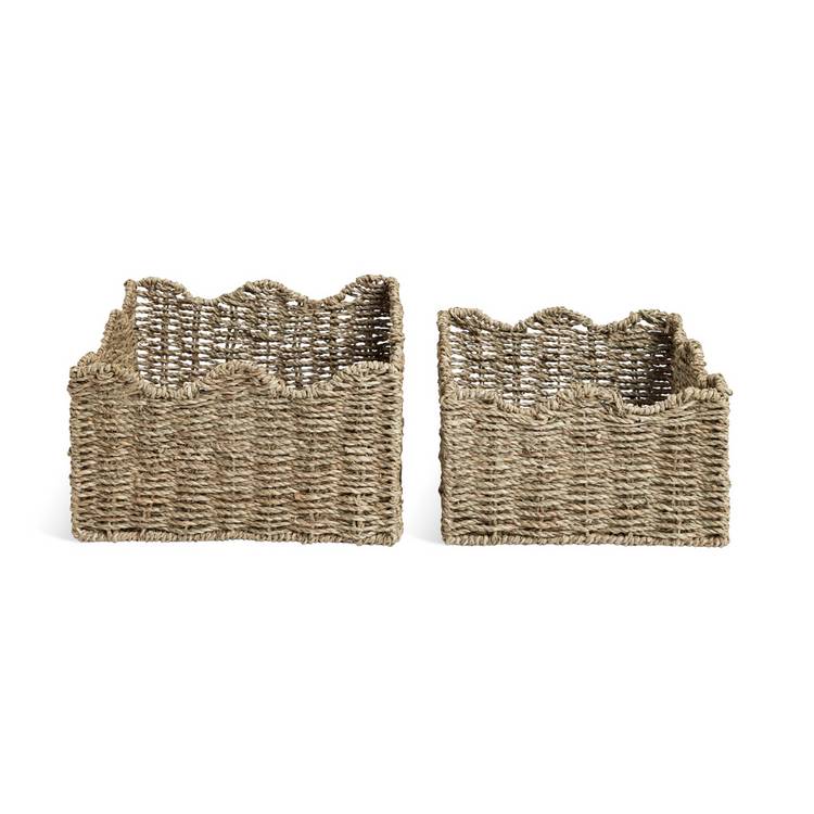 Habitat seagrass wave storage basket natural set of 2, imported from the UK