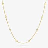 Argos Revere Gold Plated Sterling Silver Beaded Box Chain - 18in- Buy online at McGrocer