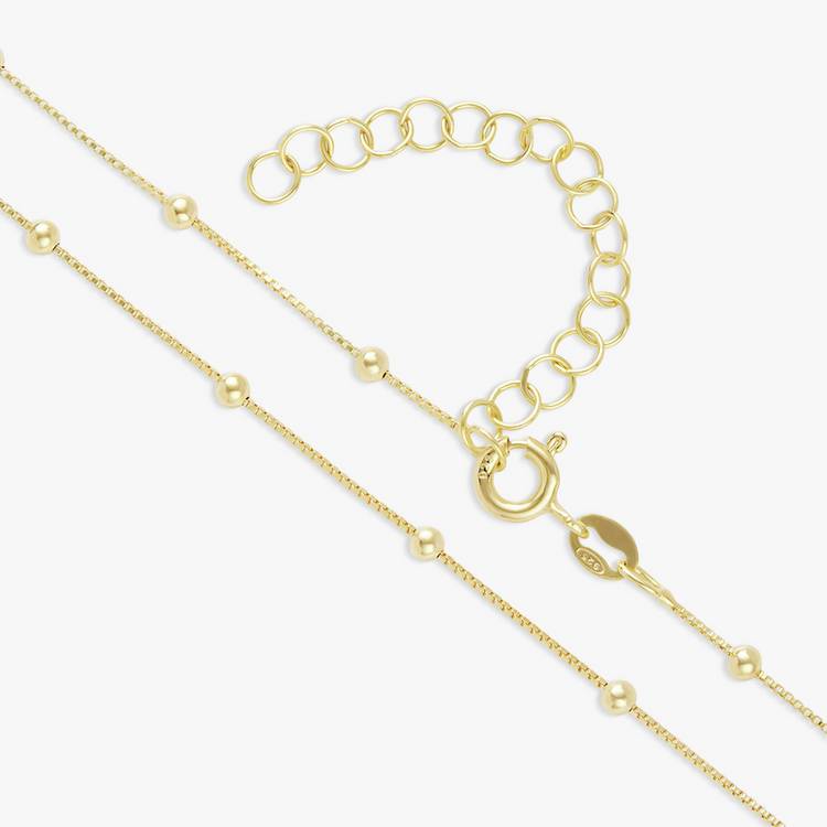 Revere gold plated beaded box chain 18in - British product