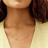 Revere gold plated beaded box chain 18in - British product