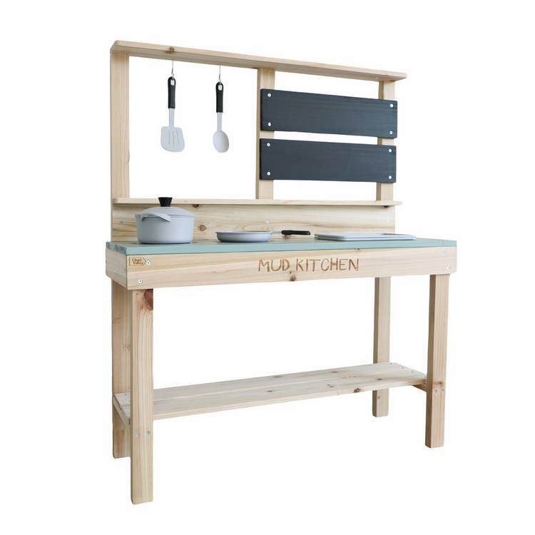 Chad Valley wooden play house with mud kitchen (British brand)