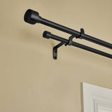 Argos Home matte black double curtain pole extendable 165-300cm, UK version