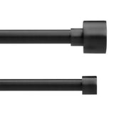 Argos Home matte black double curtain pole extendable 165-300cm, UK version