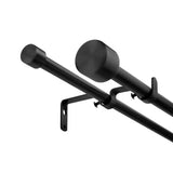 Argos Home matte black double curtain pole extendable 165-300cm, UK version