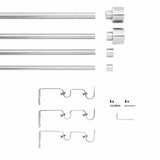 Argos Home matte black double curtain pole extendable 165-300cm, UK version