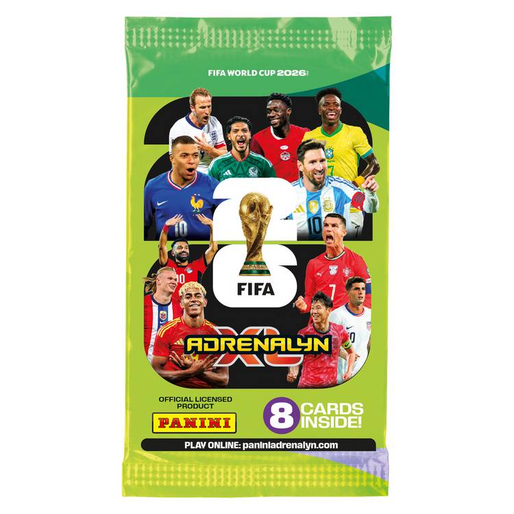 Panini FIFA World Cup 2026 Adrenalyn XL trading cards pack of 50, UK version