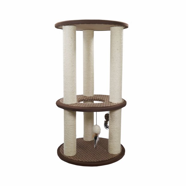 Rosewood Pet cinnamon cat scratcher multi-level tree, UK version
