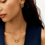 Revere gold plated silver marine pendant necklace 46cm (British brand)