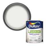 Argos Dulux Quick Dry Satinwood Paint Pure Brilliant White 750ml- Buy online at McGrocer