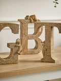 Natural Bertie the Bear Monogram Ornaments