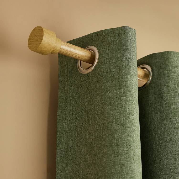 Argos Home light oak extendable curtain pole 120-210cm (British brand)