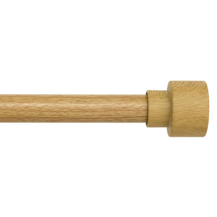 Argos Home light oak extendable curtain pole 120-210cm (British brand)
