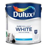 Dulux walls and ceilings matt paint Pure Brilliant 2.5L, UK version