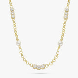 Revere pearl and crystal necklace 46cm (British brand)