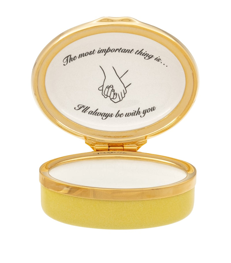Halcyon Days enamel box with Winnie-the-Pooh and Piglet design (British brand)