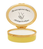 Halcyon Days enamel box with Winnie-the-Pooh and Piglet design (British brand)