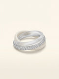 Cartier Trinity white gold ceramic diamond ring 0.46ct (British brand)