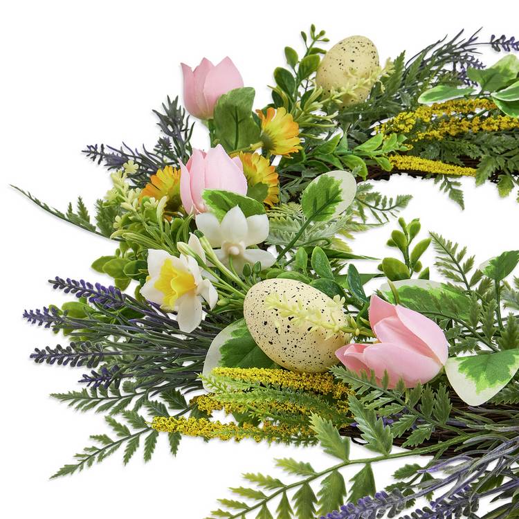 Argos Home floral and egg Easter wreath 55.9cm (British brand)