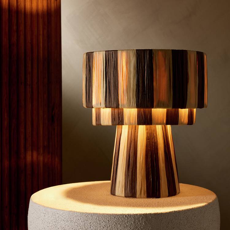 Argos Home Salto Rafia 3-tier table lamp - British product