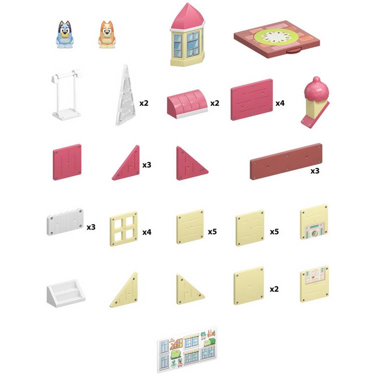 Tile Town Bluey Heeler Home magnetic tile set (British brand)