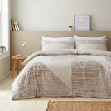 Catherine Lansfield Larsson Geo Neutral bedding set single, imported from the UK