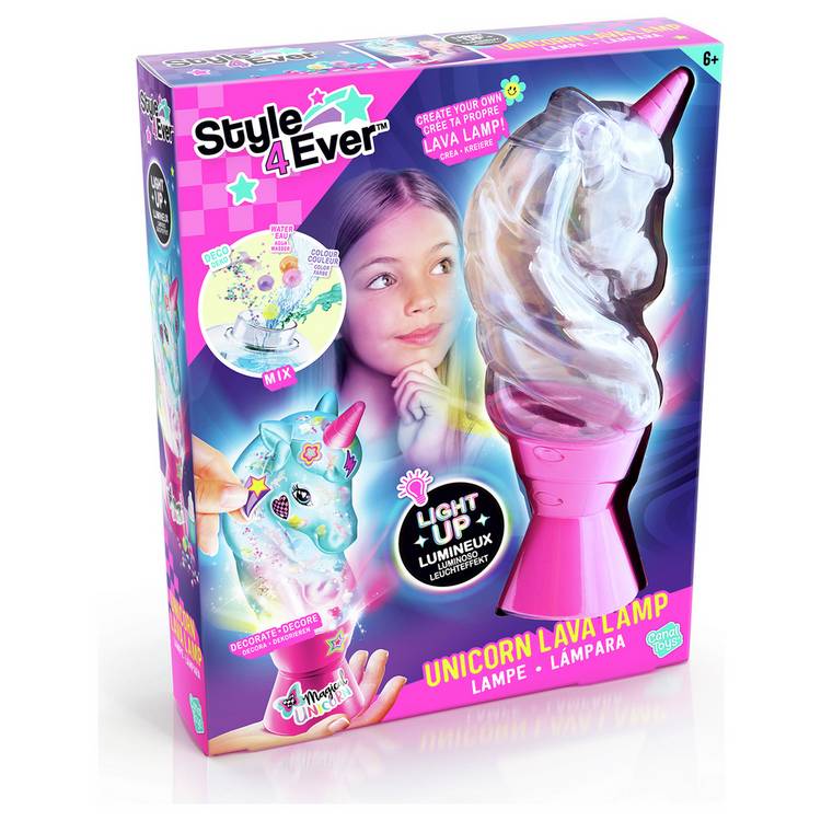 Style 4 Ever unicorn lava lamp DIY craft kit (British brand)