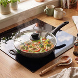 Salter PFAS-free aluminium wok 28cm with lid, UK version