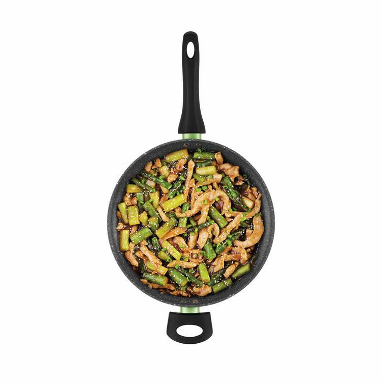 Salter PFAS-free aluminium wok 28cm with lid, UK version