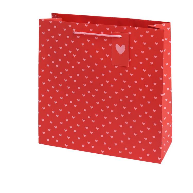 Argos Home large heart gift bag with tissue paper - British product