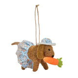 Argos Home felt dog ornament with hat and carrot, UK version