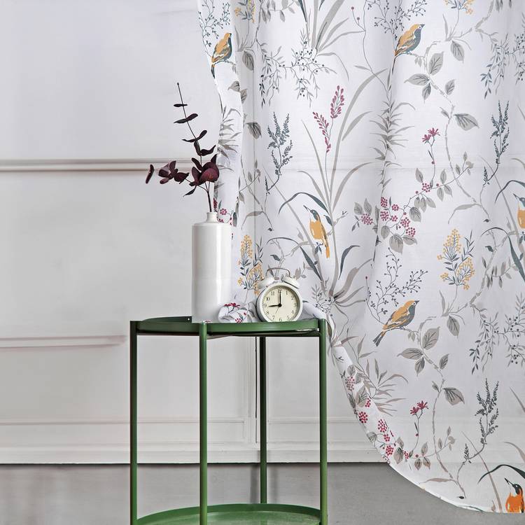 Habitat birds voile curtain multicoloured 140x229cm, imported from the UK