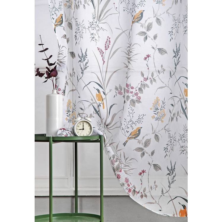 Habitat birds voile curtain multicoloured 140x229cm, imported from the UK