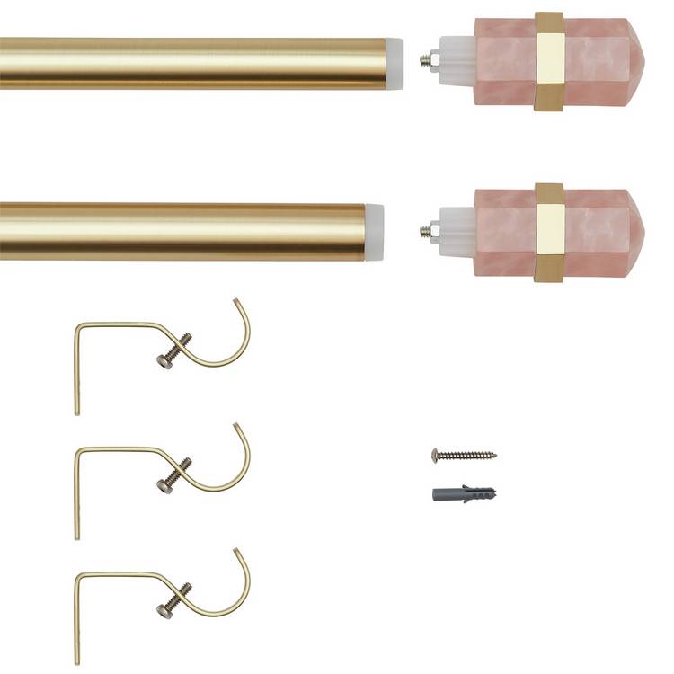Argos Home rose extendable curtain pole 110-300cm (British brand)