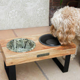 Morris & Co wooden double diner Acanthus print slow feeder (British brand)