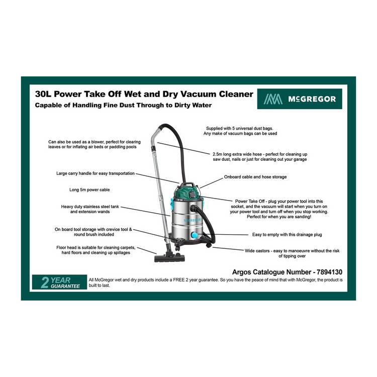 McGregor 30L wet dry cleaner stainless steel tank, imported from the UK