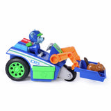 PAW Patrol Rocky Rescue Recycler pull-back vehicle with figures, UK version