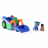 PAW Patrol Rocky Rescue Recycler pull-back vehicle with figures, UK version
