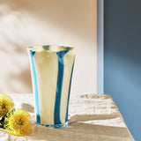Argos Habitat Milk Glass Blue & White Handkerchief Stripe Vase 29cm- Buy online at McGrocer