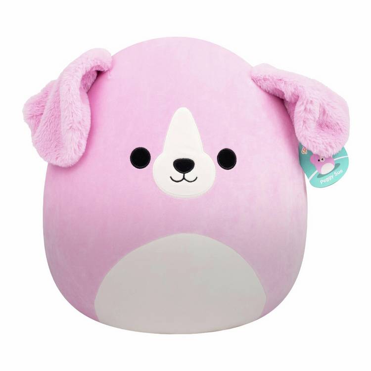 Squishmallows Peggy Sue pink golden retriever soft toy 16 inch, UK version