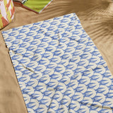 Habitat x Scion blue geometric beach towel 150x80cm - British product
