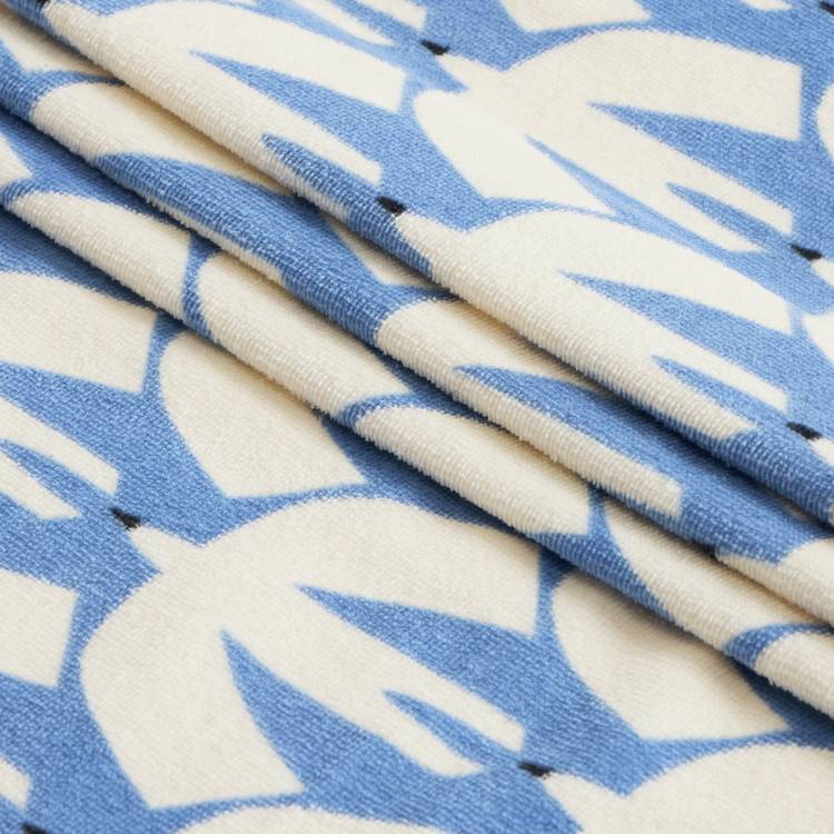 Habitat x Scion blue geometric beach towel 150x80cm - British product