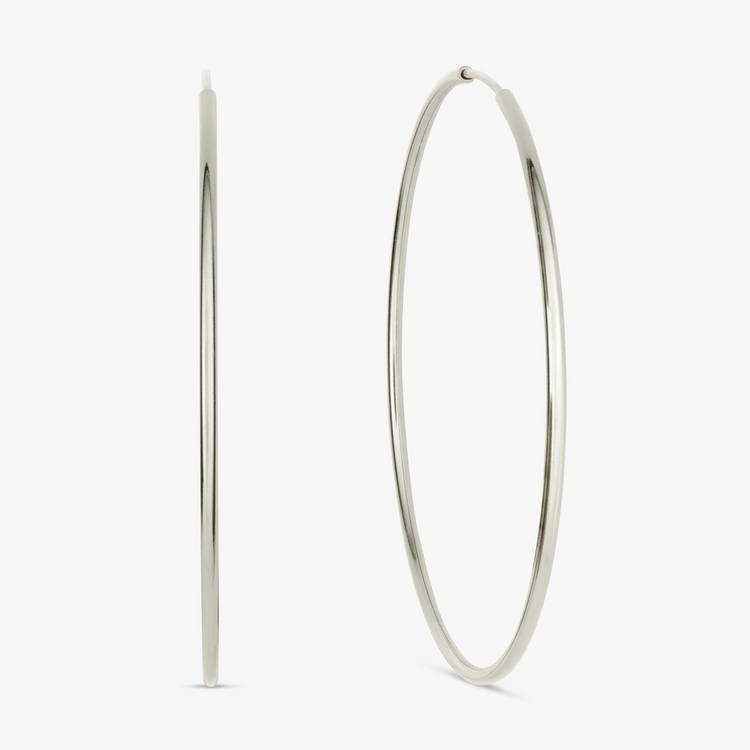 Revere sterling silver sleeper hoop earrings 45mm, imported from the UK
