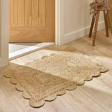Argos Home scallop braided natural jute doormat 60x90cm - British product