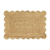 Argos Home scallop braided natural jute doormat 60x90cm - British product
