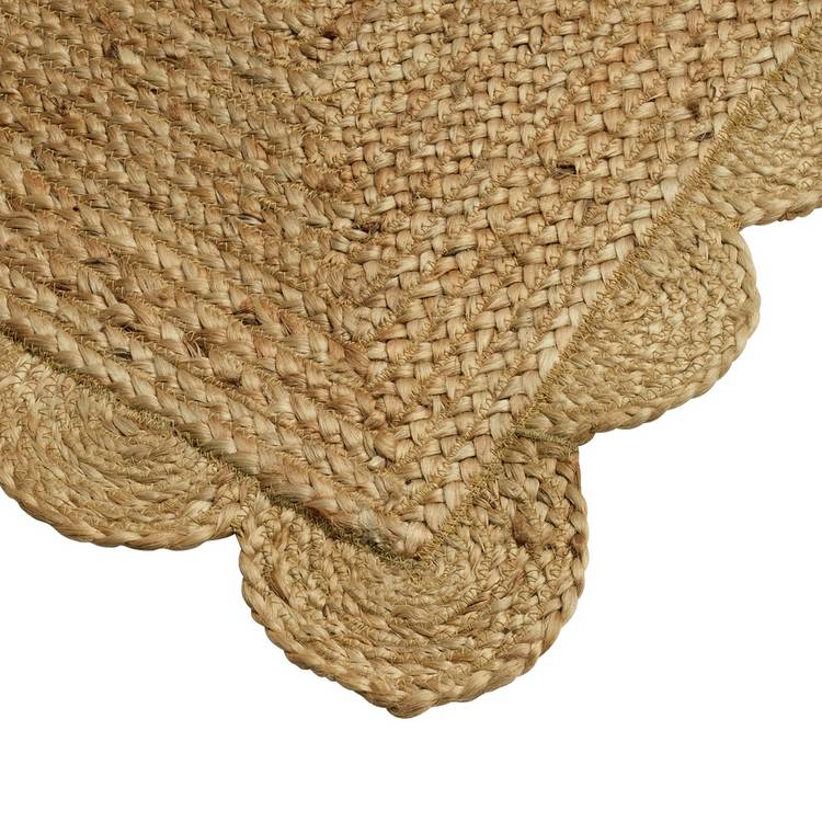 Argos Home scallop braided natural jute doormat 60x90cm - British product